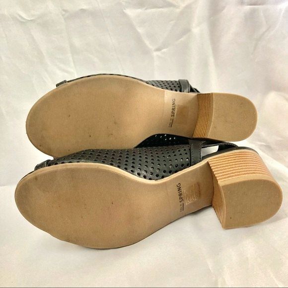 CALL IT SPRING Black Bootie with Ankle Straps Peep Toe Womens Size 7 - Picture 8 of 12